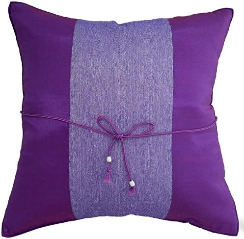 Narphosit 16x16 Inchs Crepe Striped Throw Pillow Cover Decorative Sofa Couch Cushion Cover (Purple)