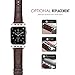 MoKo Compatible Band Replacement for Apple Watch 42mm 44mm Series 4/3/2/1, Premium Genuine Leather Crocodile Pattern Replacement Strap - Brown (Not Fit 38mm 40mm Versions)