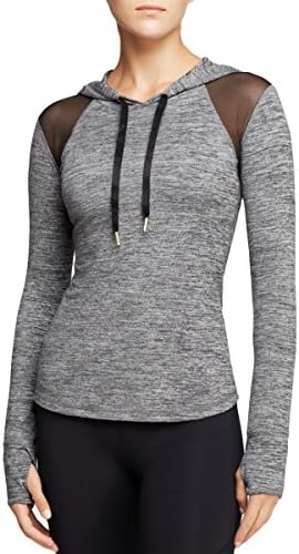 Alala Womens Mesh Inset Colorblock Hoodie Gray S