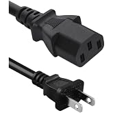 PEGLY AC Power Cable, 2 Prong to 3 Prong Adapter Cord, 3ft, Compatible with Xbox 360, Xbox One, PS3