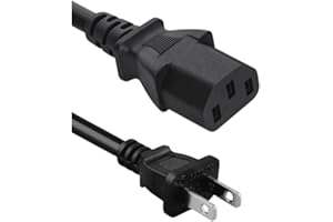 PEGLY AC Power Cable, 2 Prong to 3 Prong Adapter Cord, 3ft, Compatible with Xbox 360, Xbox One, PS3