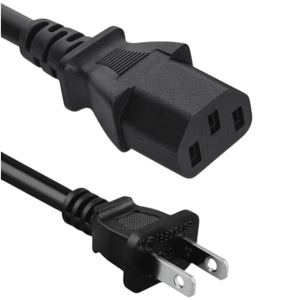 Photo 1 of AC Power Cable, 2 Prong to 3 Prong Adapter Cord, 3ft, Compatible with Xbox 360, Xbox One, PS3