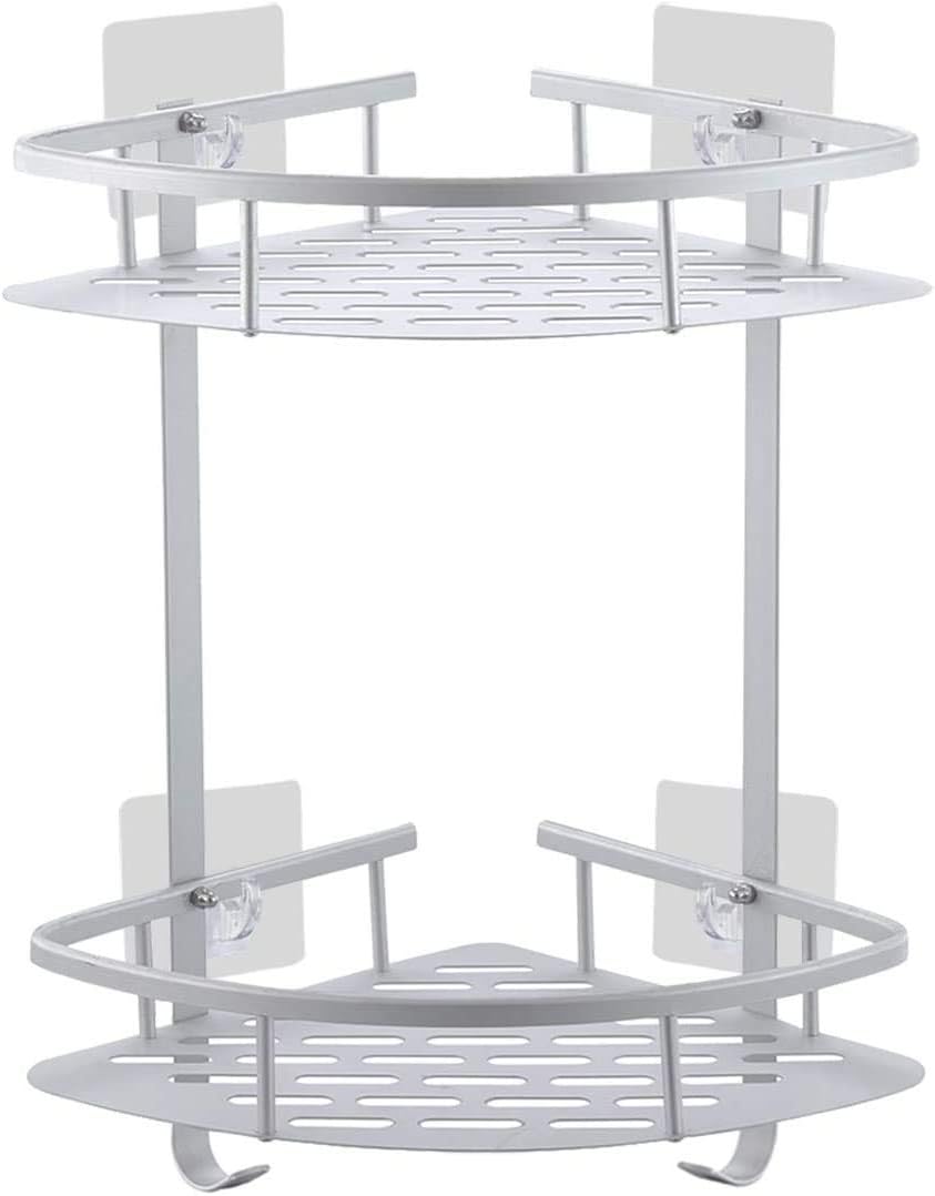 ECHG No Drilling Bathroom Corner Shelves, Aluminum 2Tier Shower