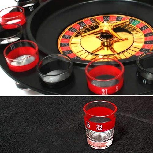 Roulette Drinking Game with 16 Shot Glasses Set for Party Amusement, Night Entertainment, Reunions, Birthday Bashes, Holidays, Novelty Toy, Party Favor - Thumbnail 3