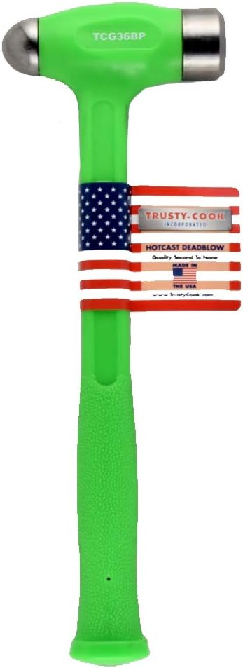 Trusty-Cook Ball Peen Dead Blow Hammer (36oz, Green) - - Amazon.com