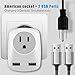 2Pack European Travel Plug Adapter (Not for UK), US to Europe Power Outlet Converter, USA to German Italy Spain France Greece Iceland Romania Russia Electrical Adaptor USB Wall Charger