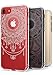 Ringke Fusion Compatible with iPhone 7 Plus Case 2 PC Deco + Case Combo Pack White Mandala Flower Pink Bohemian Lace Pattern Design Insert Quality PET Film Cute Transparent Set Pack