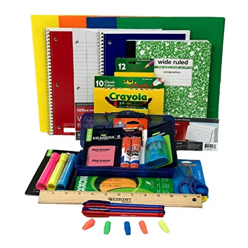 Combined Elementary School Supply Pack for Boys 26 Pieces