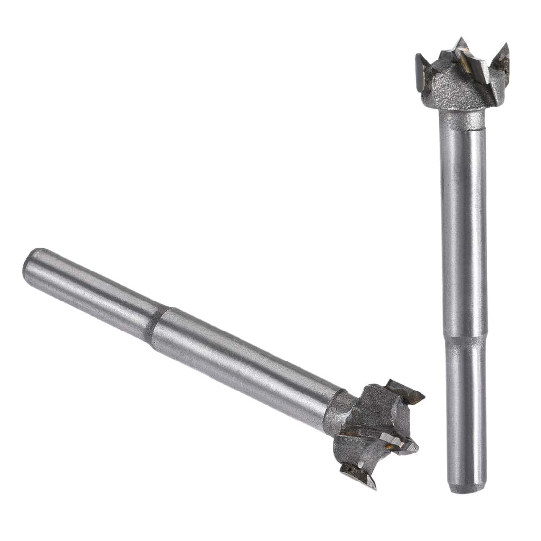 MACHSWON 2 PCS Forstner Drill Bits Tungsten Carbide Wood Hole Saw Opener Drill Bit 16mm+17mm Woodworking Drilling Boring Bit Cutter