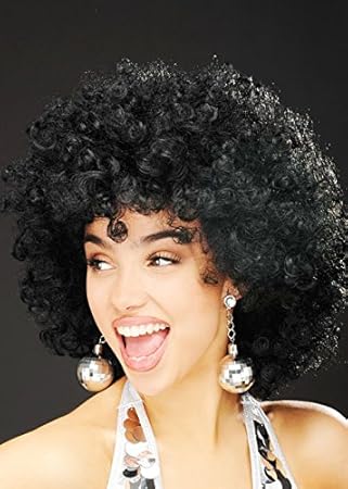 Magicbox Womens 1970s Disco Black Afro Wig Amazon Co Uk Toys Games