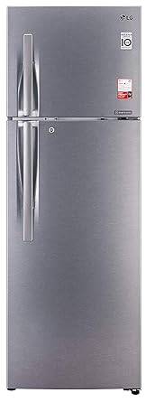 LG 335 L 3 Star Inverter Frost-Free Double Door Refrigerator (GL-T372JDS3, Dazzle Steel, Convertible)
