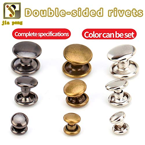 Kamas Spike Leather 100set Special Offer 2019 New Metal Nail Textile Accessories Circular Rivet 88mm 66mm 77mmDouble Silver Bronze - (Color: Tool)