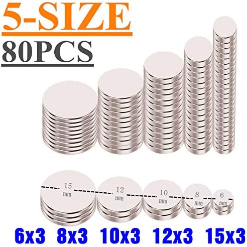 ELECFIND Neodymium Rare Earth for Magnets Disc,Hooks,Permanent,DIY, Refrigerator Fridge Magnet Disc Organization Crafts