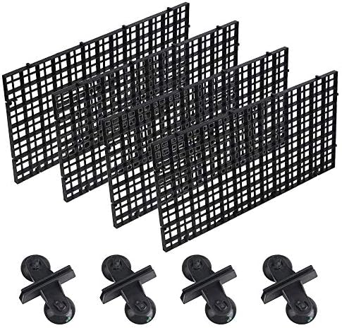 Miuphro 水槽用 仕切り板 29 5cm 15cm セパレーター 濾過 ゴム吸盤付き ブラック フィルター 全国一律送料無料 ネット 8点セット