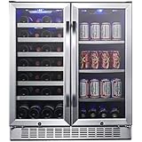 EdgeStar CWB2886FD 30-Inch Built-In Wine and Beverage Cooler with French Doors