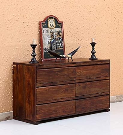 Craftatoz Home Decor Solid Sheesham Wood Walnut Finish Sideboard 6