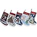 Set of 5 Santa, Snowman, Reindeer & Tree Christmas Stockings 18 Inches