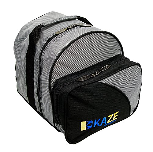 KAZE SPORTS 3 Ball Bowling Roller with Color Match Add On Spare Tote and Accessories Pack (Black)