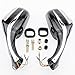 GOOFIT 8mm Scooter Rearview Mirrors 1 Pair for 50cc 70cc 90cc 110cc 125cc 150cc 200cc 250cc Moped Motorcycle Black