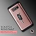 Galaxy Note 8 Wallet Phone Case - SharkCase Slot Sliding Cover Hidden Pocket Case, Shockproof Armor Slim Dual Layer Anti-Scratch Card Holder for Samsung Galaxy Note 8 (2017)-Rose Gold