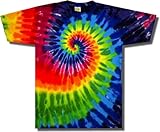 Tie Dye Mania Rainbow Swirl Tie-Dye Short Sleeve T-Shirt – X-Large, Online Clothing Store