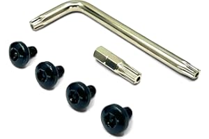 OTTOSPEED Tesla Rear License Plate Screws - Antitheft, Rustproof Black Stainless Steel Plate Screw Kit for Fastening Back Plates and Frames on Model 3, S, Y, X, Cybertruck - Extra Length for Thin Frame (8mm)