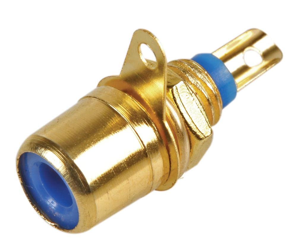 Pro Signal PS11537 Gold Plated RCA Phono Sockets, Blue, Pack of 10