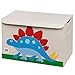 Wildkin Kids Fabric Toy Chest for Boys & Girls, Measures 24 X 15 X 14 Inches Toy Storage, Features Garterized Handle & Cardboard Insert, Toy Box Helps Kids Supplies Organized (Dinosaur Land)