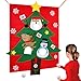 AerWo Christmas Party Games Santa Christmas Toss Games with 3 Snowballs, Perfect Family Christmas Games for Holiday (38” X 51”)