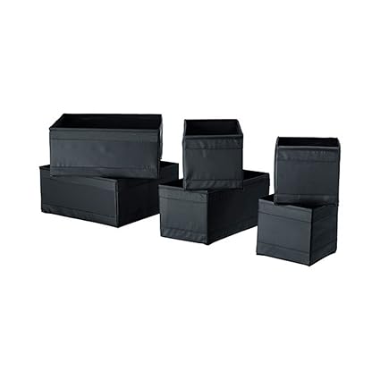 Ikea Drawer Storage Organizer Closet Box Bins Skubb Black by Ikea