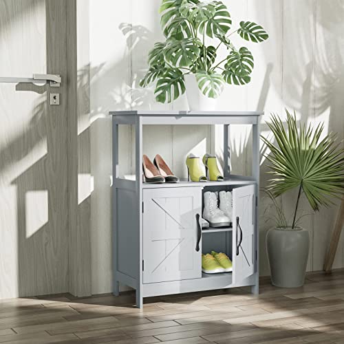 SRIWATANA Bathroom Storage Floor with 2 Doors and