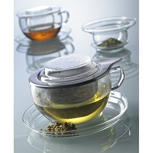 Trendglas Jena Tea Time Teetasse mit Deckel u. Edelstahlfilter, 0,4 l, 1 Stück (1er Pack) – Bild 4