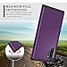 SAMONPOW Wallet Cover for Galaxy Note 10 Plus Case with Card Holder Dual Layer Hybrid Shell Heavy Duty Protection Shockproof Soft Rubber Bumper Cover Case for Galaxy Note 10 Plus 6.8 inch Purple