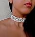 Boosic Crystal Wide Choker Necklace Lace Collar Necklace Jewelry for Women