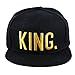 WENDYWU Hip-Hop Hats King and Queen 3D Embroidered Lovers Couples Snapback Caps Adjustable