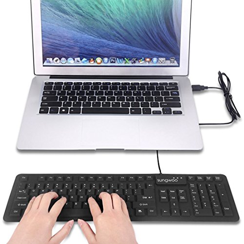 sungwoo Foldable Silicone Keyboard USB Wired Standard Keyboard