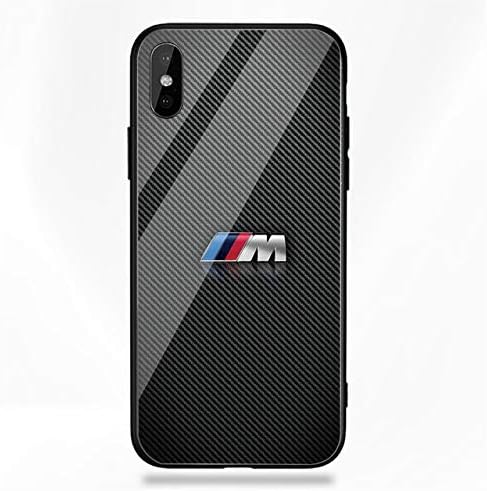 New Motorsport Sports Carbon Fiber Cover case for iPhone 6 S Plus 7 8 Plus X XS MAX XR AMG Mirror Glass car Phone case (Style 2, iPhone Xs Max)