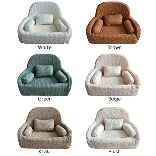 WINGOFFLY Newborn Photography Props Couch Professional Posing Figure Mini Sofa for Baby Photoshoot Props Studio Accessories, Plush - Thumbnail 3