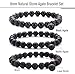 Hamoery Men Women 8mm Natural Stone Lava Rock Diffuser Bracelet Elastic Yoga Agate Beads Bracelet Bangle-21014