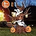 Joiedomi 8 FT Halloween Inflatable Scary Tree with Ghost Decorations, Pumpkin and Tombstone, Blow Up Inflatables with Build-in LEDs for Halloween Party Indoor, Outdoor, Yard, Garden, Lawn Decorations