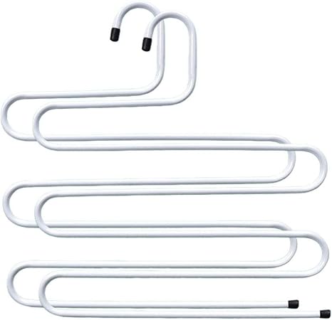 Amazon Co Jp ハンガー ズボンハンガー ｓ字型ハンガー スカートハンガー 省スペース 物干しハンガー ステンレス 多機能 コート 衣類 ジーンズ スカート スカーフ タオル ネクタイ用 ハンガー ホワイト 2本 セット ホーム キッチン