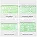 11 Pack Drawings Templates Technical Stencils Measuring Template Plastic Geometric Rulers for Art,Office,School and Engineering