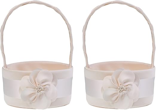 champagne flower girl basket