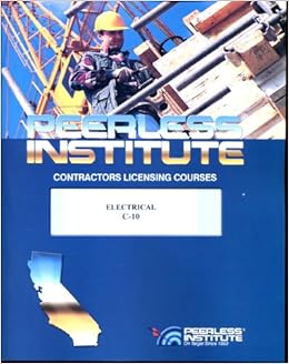 C10 California Electrical Contractors Exam Study Book Peerless Institute Amazon Com Books