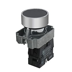 mxuteuk 2pcs 1 NO 22mm Momentary Push Button Switch