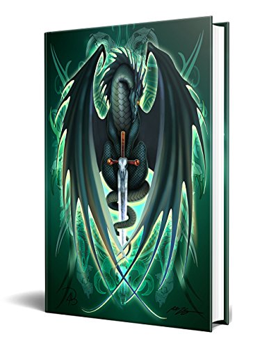 Dragon Fantasy Snake Blade Green Dragon Embossed Journal Diary Notebook with Strip 6