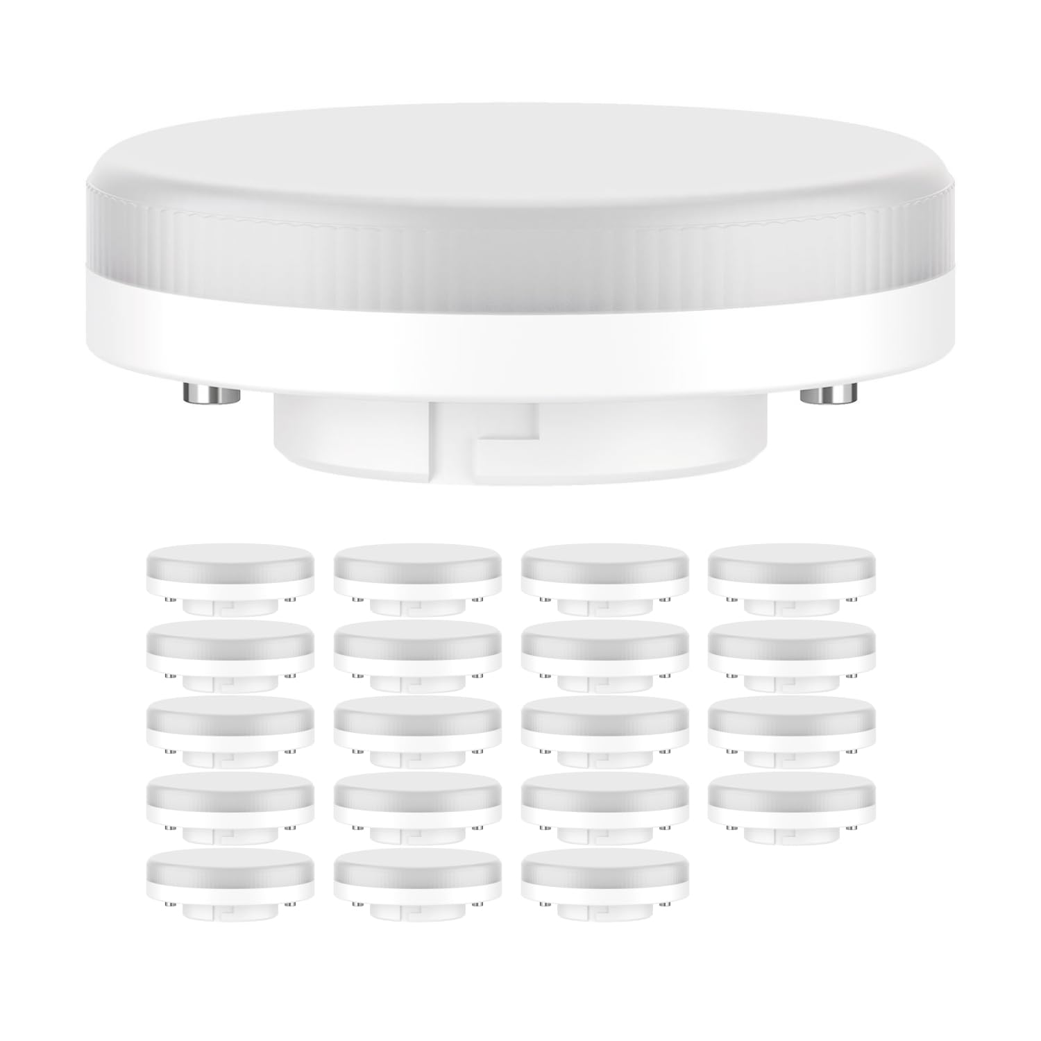 ledscom.de 20 GX53 LED Bulbs, Warm White (2700 K), 4.2 W, 372lm, 96°, matt