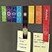 The 7 Chakras Magnetic Bookmarks Set of Chakra Guide and 8 Long Book-Markers Magnets for Books, Journals, or Holding Small Notes