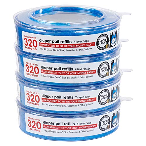 Rose Compatible Diaper Genie Pail Liners -7 Layer 320 Count 8 Pack"Best Price