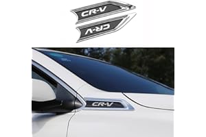 CEBAT 2Pcs ABS Chromed Air Vent Hood Intake Fender Trim Side Wing Fender Emblem Badge Decoration Cover Trim for Honda CRV 2017 2018 2019 2020 2021 2022